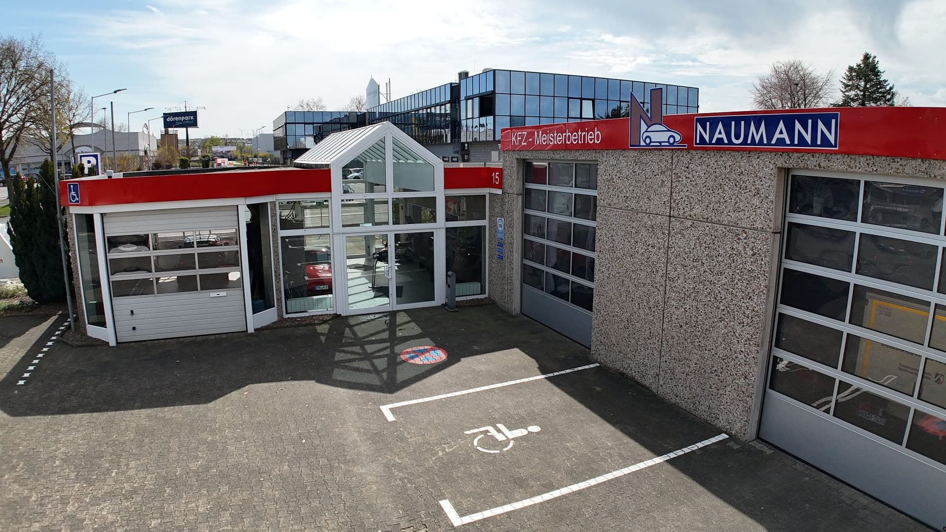 Showroom Naumann Hightec aus der Vogelperspektive