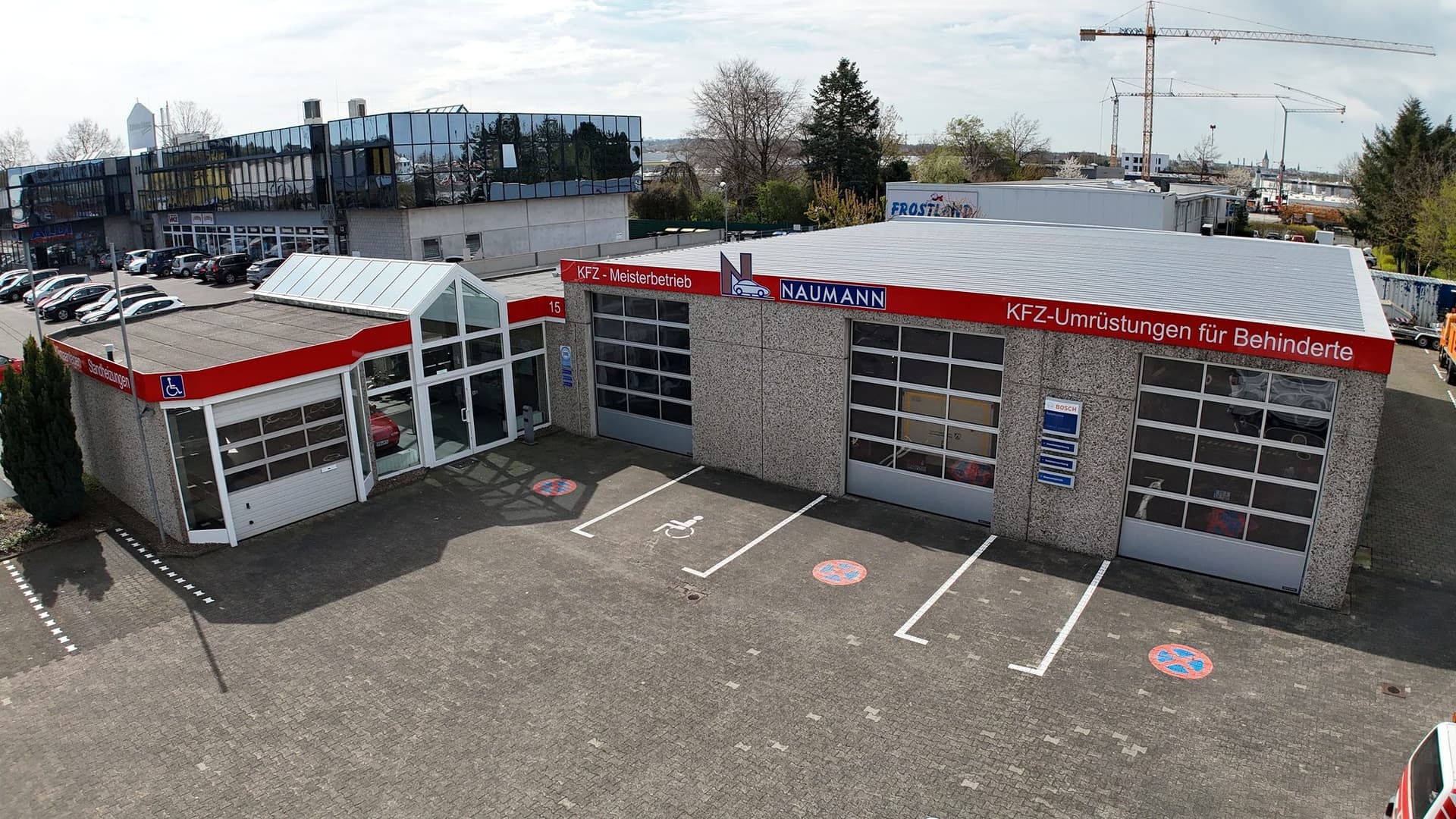 Werkstatt von Naumann Hightec aus der Vogelperspektive